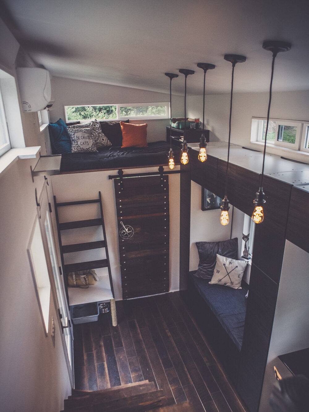 The interior of a Home Depot tiny home.