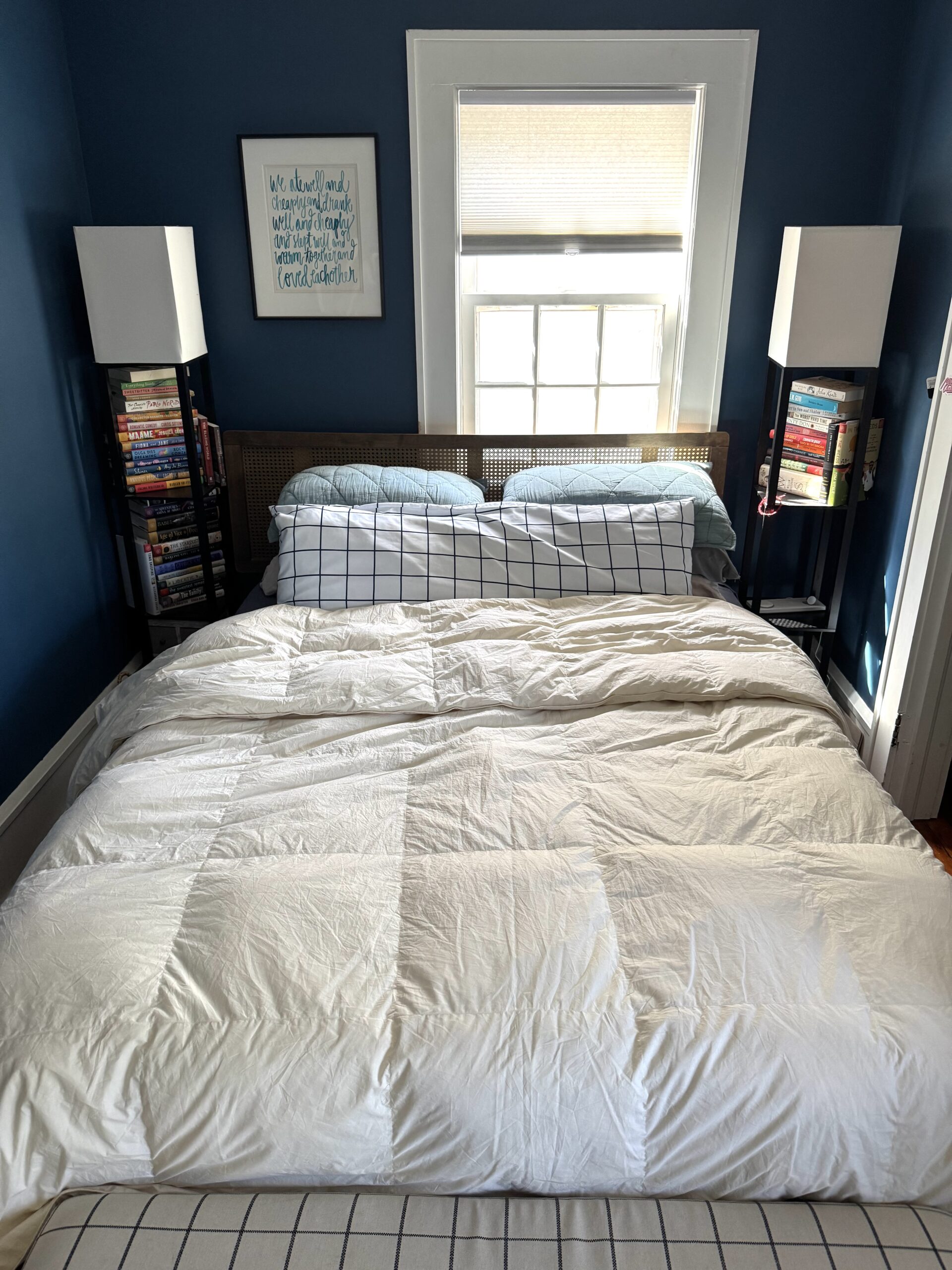 A Birch comforter on a bed.