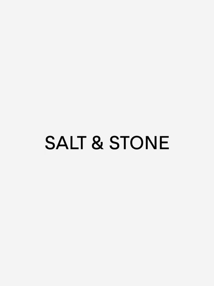 Text on a plain white background reads "SALT & STONE" in black capital letters.